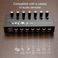 thumbnail image 3 of Mini Stereo Audio Mixer 6 Channel Microphone Mixer Instrument Expander for Guitar/Electric Keyboard/Amplifier/Speaker, 3 of 7