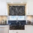 thumbnail image 6 of Marble Texture Kitchen Curtains 2 Panels UV Protected Tier Curtains, Half Window Curtains Kitchen Tiers for Guest Room Bathroom Sink Laundry Room Basement,24"x27", 6 of 7