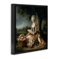 thumbnail image 2 of Stupell Industries Glam Rococo Woman with Dog Black Floating Frame Canvas Art, 18 x 18, by The Wands Want, 2 of 8