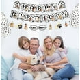 thumbnail image 3 of Dog Theme Party Decorations - HAPPY BIRTHDAY Dog Banner, LET'S PAWTY Bunting, Paw Tablecloth, Cake Toppers, 10 Paw and Bone Balloons Set for Doggy Puppy Kids Birthday Party, 3 of 6
