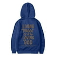 thumbnail image 7 of Chenglor Hoodies for Teen Girls Girls Sweatsuit Jesus Printed Hooded Sweatshirt Pullover, 7 of 7