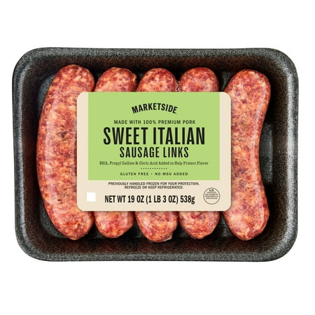 Marketside Sweet Italian Sausage, 5 Links, 1 lb 3 oz (Fresh)