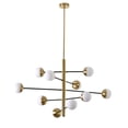thumbnail image 3 of Bethel International Chandelier Brass & Black Metal & Glass, 3 of 3