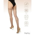 thumbnail image 6 of MeMoi Women's Simply Bare Ultra-Sheer Stripe-Top Thigh-High Stockings - Womens - Female, Q1/Q2, Honey, 6 of 12