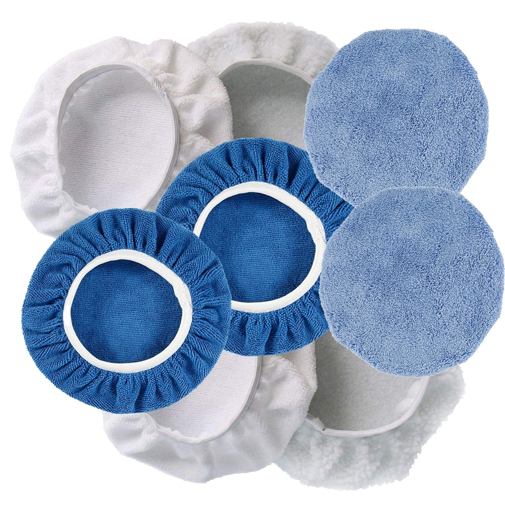 Willstar 8pcs Car Polisher Polishing Pad Buffer 9 10 inch