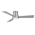 thumbnail image 2 of WAC Hug 52" Brushed Nickel Dimmable LED Smart Flush Mount Ceiling Fan with Remote Control, 2 of 10