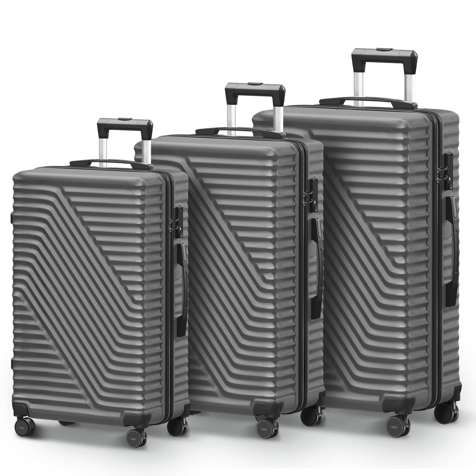Buy Andiamo Elegante Suitcase With Builtin TSA Lock Zipperless 24 Inch Hardside Checked Bag
