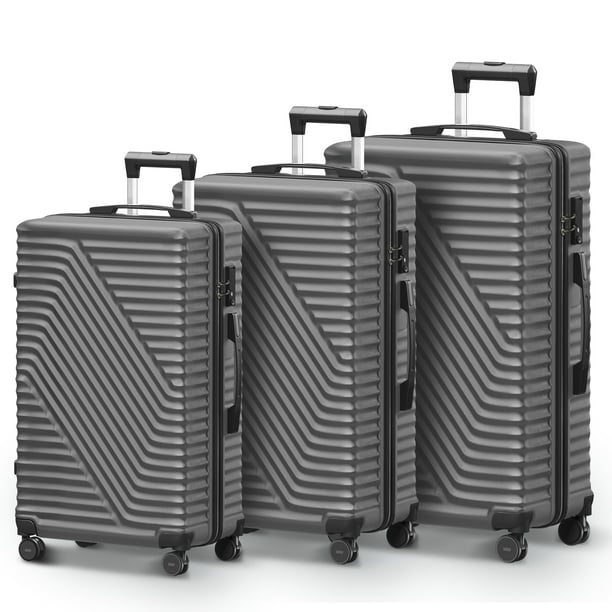 SUGIFT 3 Piece Luggage Sets Hard Shell Suitcase Set with TSA Lock