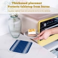thumbnail image 6 of Blue Striped Pot Holders for Kitchen Heatproof Potholder, 4 Pack Farmhouse Blue White Stripes Hot Pads Multipurpose Oven Pads Cloth Potholders Trivet for Cooking and Baking, 6 of 8