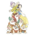 thumbnail image 2 of Men's Snow White and the Seven Dwarfs Character Pile  Baseball Graphic Tee White/Black Large, 2 of 4