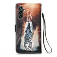 thumbnail image 2 of Galaxy A13 5G Wallet Case,Dteck Magnetic Pattern PU Leather Card Pocket Case Shockproof Rubber Kickstand Full Protective Cover for Samsung Galaxy A13 5G 6.5-inch,Cat and Tiger, 2 of 5