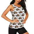 thumbnail image 2 of Gukieu Cartoon Tractor Print Women's Quick-drying Fitness Vest, Round Neck Sleeveless Fitness T-shirt, Suitable for Yoga, Sports-XX-Large, 2 of 7