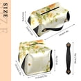 thumbnail image 2 of Yellow and Orange Floral Design Tissue Box Cover Leather Square Rectangle Tissue Box Holder for Bathroom Living Room Desk Office Decor, 2 of 7