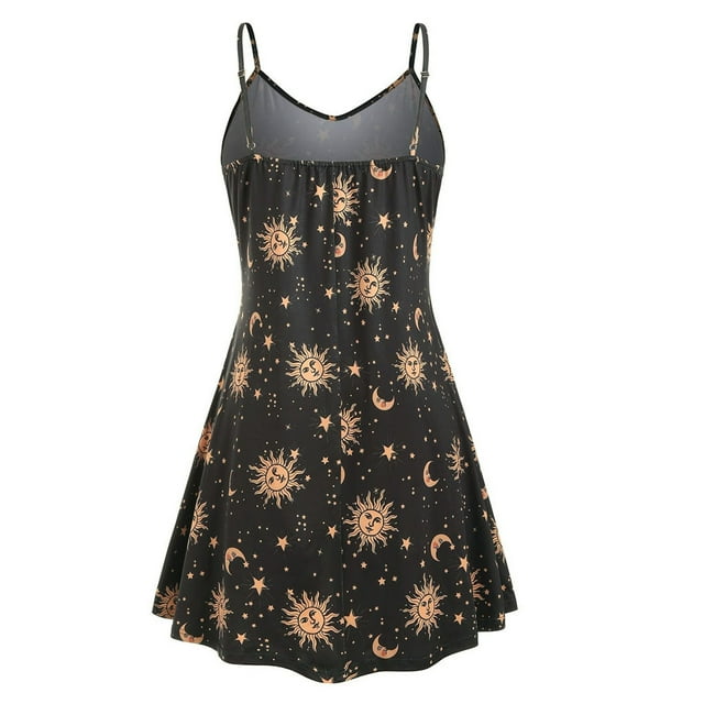 Kcodviy Robe Imprimée pour Femmes Grande Taille pour Femmes Col Rond Sans Manches Robe Décontractée Robe d'Été Grande Taille pour Femmes Grandes Tailles Belles Robes Robe Mi-Longue pour Femmes Tenues pour Femmes Grandes Tailles