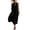 Black, variant on ChaoHeng Maxi Dresses for Women Summer for Solid V Neck Sleeveless Patch Pocket Midi Casual Everyday Sundresses for White S