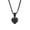 Black, variant on Women's Men's Stainless Steel Treny Cubic Zirconia Heart Lock Charm Pendant Necklace with Twist Rope Chains Rose Gold