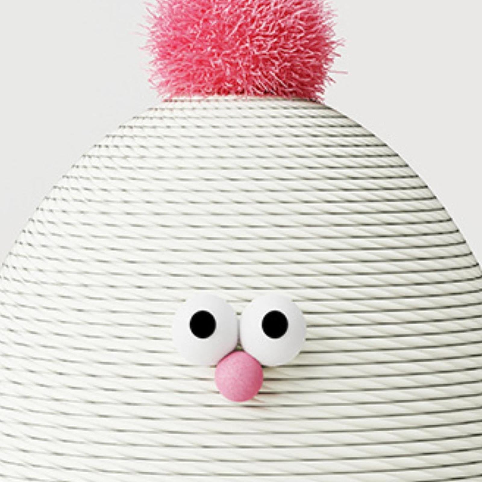 CarpNettore Cat Scratching Post Chick Cat Scratcher Toy Pet Furniture Interactive Ball Track white