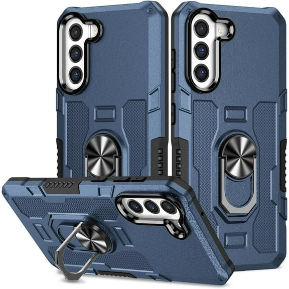 HCTian Case for Galaxy S21 FE 5G Case, Samsung S21 FE SM-G990U Case, Heavy Duty Kickstand Holder Built-in Magnetic Car Mount Shockproof Camera Protective Phone Cover for Samsung Galaxy S21 FE