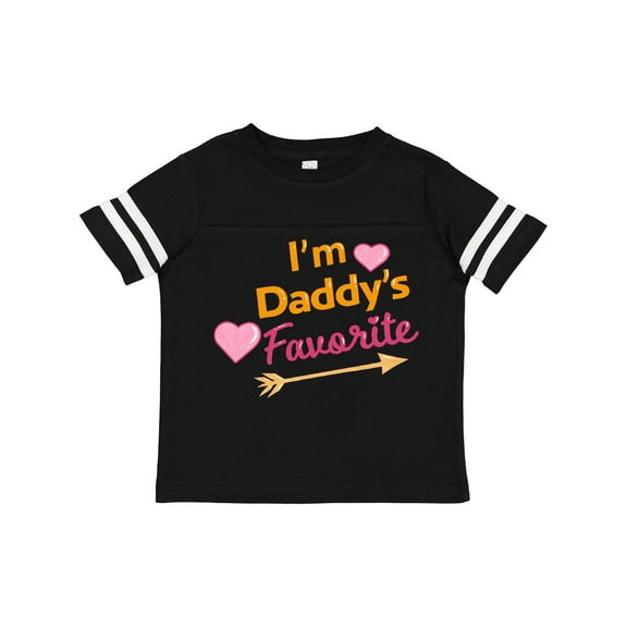 Inktastic I'm Daddy's Favorite with Arrow and Hearts in Pink Boys or Girls Toddler T-Shirt