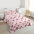 thumbnail image 4 of Homewish Rustic Western Cowgirl Bedding Comforter Set,Farmhouse Horseshoe Horse Twin Comforter Sets,Pink Stras Print Bedding Set For Girls Teens,Microfiber Bedroom Decor Reversible,2-Piece, 4 of 9