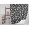 thumbnail image 5 of S4Sassy Black Cats Geometric Printed Bathroom Curtain Waterproof Shower Drapes-60 x 70 Inch, 5 of 6