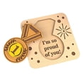thumbnail image 1 of DJN Home & Garden 3D Wooden Graduation Card Set Cut Class Of 2025 Keepsake With Decor Plaque & Box For (Natural Birch Plywood), 1 of 8