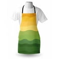 thumbnail image 3 of Abstract Apron Green and Yellow Colored Wavy Lines Curves Earth Inspired, Unisex Kitchen Bib Apron with Adjustable Neck for Cooking Baking Gardening, Mustard Amber Ginger Reseda Green, by Ambesonne, 3 of 3