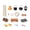 Red, variant on Yihuala Miniature Outdoor Camping Cooking Set With Realistic Wood Grains Firewood And Cooking Utensils For Doll House Scene Deco