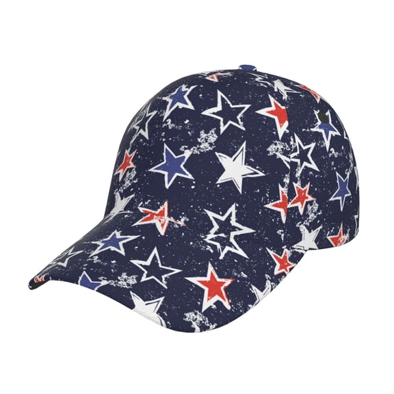 Rateoe USA Stars Pattern Men’s Baseball Cap – Adjustable Curved Brim Hat, Soft Cotton Sports Cap for Outdoor, Casual, and Everyday Wear, Comfortable & Breathable