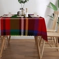 thumbnail image 4 of Scotland Royal Stewart Tartan Rectangular Tablecloth 60"x120" with Lace Edge, Washable Durable Table Cover for Dining, Indoor Outdoor Home Restaurant Decor, 4 of 5
