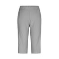 thumbnail image 4 of Miluxas Womens Capri Pants High Waisted Straight Leg Yoga Capris Leggings with Pockets Crop Workout Summer Pants Gray XL(XL), 4 of 8