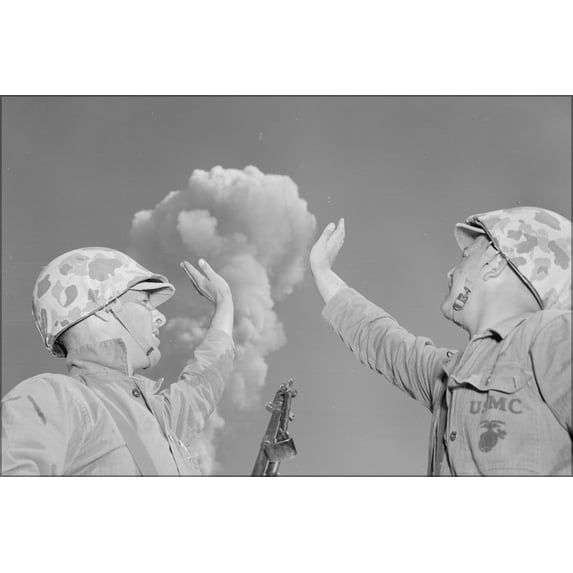 24"x36" Gallery Poster, Exercise Desert Rock IV (Tumbler-Snapper Dog) nuclear bomb 1952