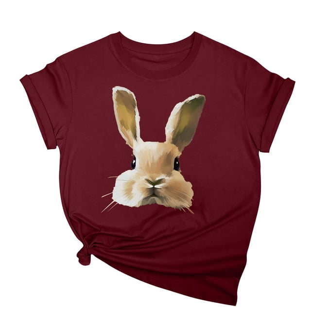 Tops de Cuello Alto para las Mujeres Amante Impreso Camiseta Cuello Redondo Manga Corta, Poliéster Spandex