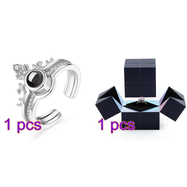 Caja De Joyería De Rompecabezas Caja De Anillo Mágico Para El Día De San Valentín Propuesta De Compromiso Caja De Joyería De Rompecabezas De Boda matsuzay AP006385-03