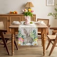 thumbnail image 3 of Easter Bunnies Table Runner 90 Inches Long for Kitchen Dining, Spring Eucalyptus Easter Eggs Gray Wooden Dresser Scarf Farmhouse, Dining Table Decorations for Wedding/Parties, 13 x 90 In, 3 of 8