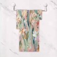 thumbnail image 5 of 3 Piece Bath Towels Set Bath Towel, Hand Towel and Face Towel for Bathroom, Gym, Hotel Abstract Pink Floral Pattern, 5 of 8