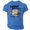 Royal Blue #025, variant on Halloween Shirts for Men Castle Skeleton Graphic Crew Neck Horror Tops Pumpkin Print Short Sleeve Vintage Fall T-Shirt L