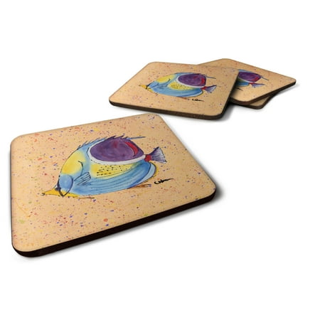 

Carolines Treasures 8529FC Tropical Fish Foam Coaster Set of 4 3 1/2 x 3 1/2 multicolor
