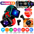 thumbnail image 1 of 2 in 1 Smart Watch with Bluetooth 5.0 Wireless Earbuds Touch Sports Earphone for Android Samsung, 1 of 7