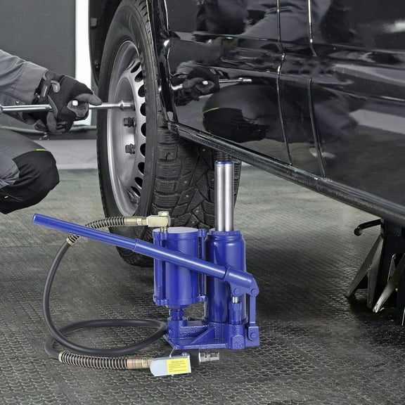 5/12/20/22/32 Air Hydraulic Bottle Jack, Heavy Duty Pneumatic Air Hydraulic Car Bottle Jack with Manual Hand Pump, Pneumatic Bottle Jack for Car Truck RV Auto Repair Lifts Hoist Industrial Engineering