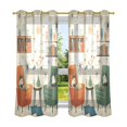 thumbnail image 6 of Yayeee Window Curtains Set of 2 for Living Room Light Filtering 63"x52", Beige Cats Reading, 6 of 7