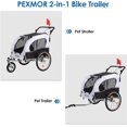 thumbnail image 5 of PEXMOR 2-in-1 Foldable Dog Bicycle Trailer for Pets with Universal Hitch, White, 5 of 9