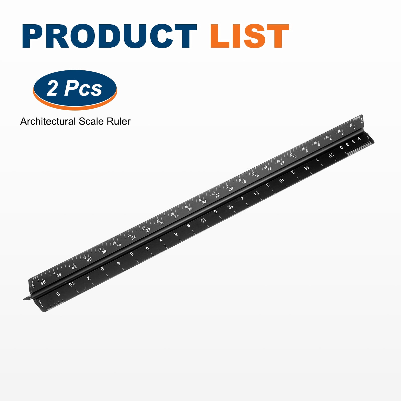 Uxcell Architectural Scale Ruler 7 Inch Metric Aluminum Alloy Triangular Drafting Ruler, Blue