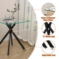 thumbnail image 4 of Glass End Table for Living Room, Holaki 17.72" Modern Square Side Table with Tempered Glass Top & Metal Legs, Small Glass Table for Bedroom Office, Black, 4 of 9