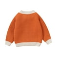 thumbnail image 5 of Coerni Toddler Boys Girls Halloween Sweater Orange Spook Knit Baby Sweater Long Sleeve Crewneck Pullover Sweatshirt, 5 of 7