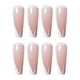 thumbnail image 3 of Fiudx 24 Uñas Postizas Largas y Brillantes con Diseño de Ataúd y Diamantes, 3 of 3