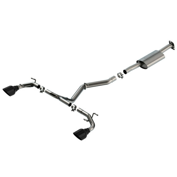 Borla S-Type Cat-Back Exhaust System for 2022-2025 Subaru BRZ and Toyota GR86 with Black Chrome Tips