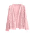 thumbnail image 2 of Aboser Womens Lace Corchet Shrugs Plus Size Open Front Cardigan Lightweight Long Sleeve Shrug Cardigans Cozy Soft Boleros Elegant Cover Ups, 2 of 3