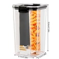 thumbnail image 1 of Cereal Storage Container Airtight Food Fresh Box Square Cereal Storage Container Clear Sealed Jar Food Sacks Dispenser, 1300ml, 1 of 7