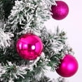 thumbnail image 4 of 24pcs Small Christmas Ball, 6cm/2.36'' Ornaments Shatterproof Mini Desktop Christmas Tree Balls Multicolor Pastel Tree Ornaments Pendant (24pcs Rose Red), 4 of 7